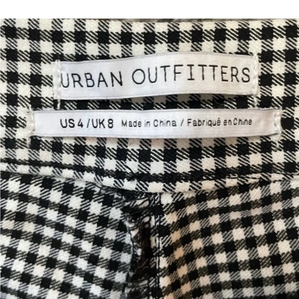 Urban Outfitters Black White Gingham Skinny Pants Punk Checkered Size 4